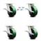 Service Caster 6 Inch Kingpinless Green Poly on Steel Wheel Caster Set Brake and Swivel Lock SCC-KP30S620-PUR-GB-SLB-BSL-4 - alternate 1